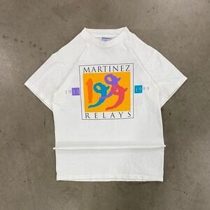 Vintage Olympic 1999 Martinez Relays Reebok Track & Field All Sport T-Shirt M
